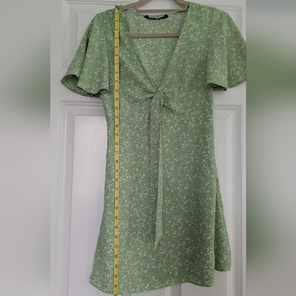 Zara Light Green Floral Dress